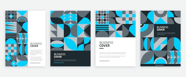 Free vector postmodern business cover collection