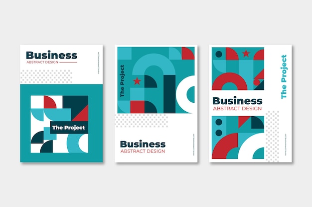 Free vector postmodern business cover collection