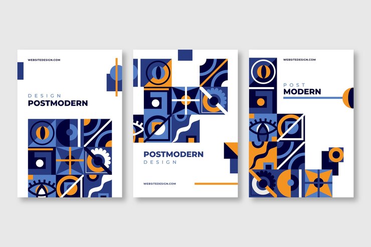 Free Vector postmodern business cover collection