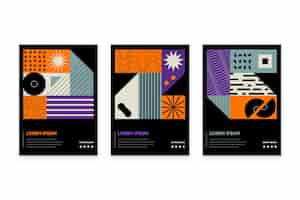 Free vector postmodern business cover collection