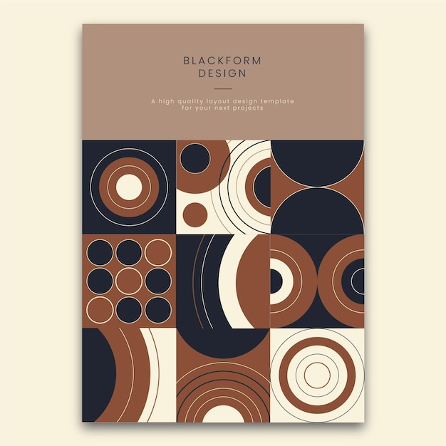 Free vector postmodern business cover with geometrical shapes