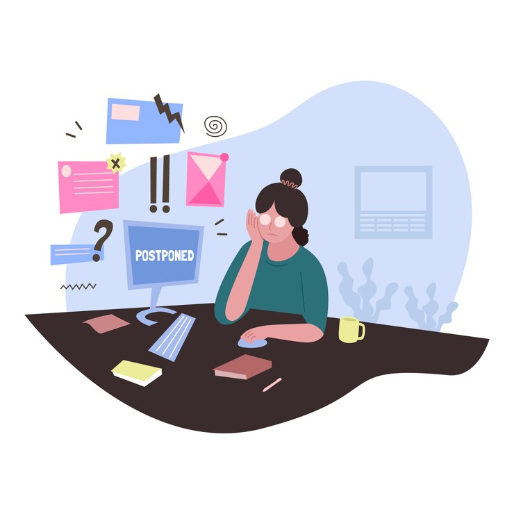 Free Vector postponed concept