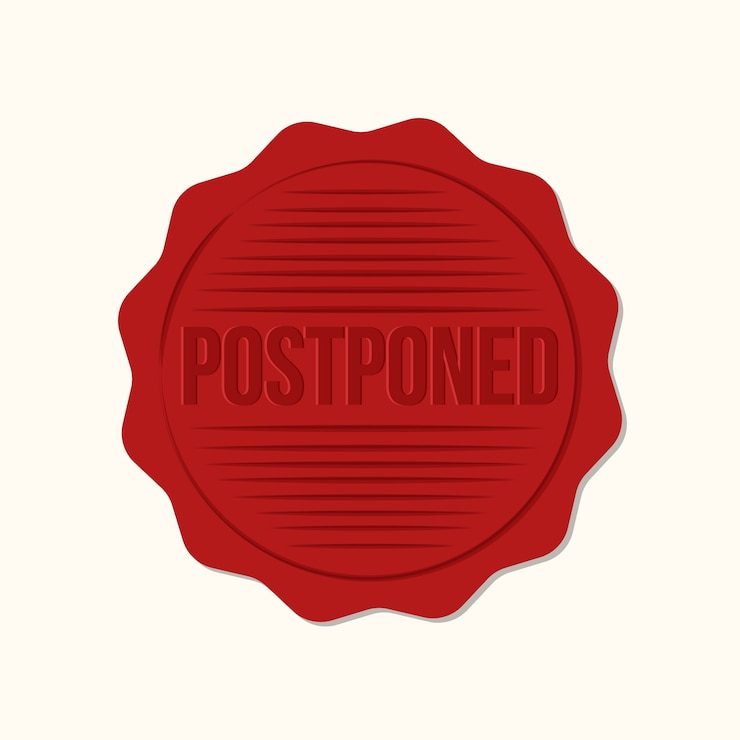 Free Vector postponed sign concept