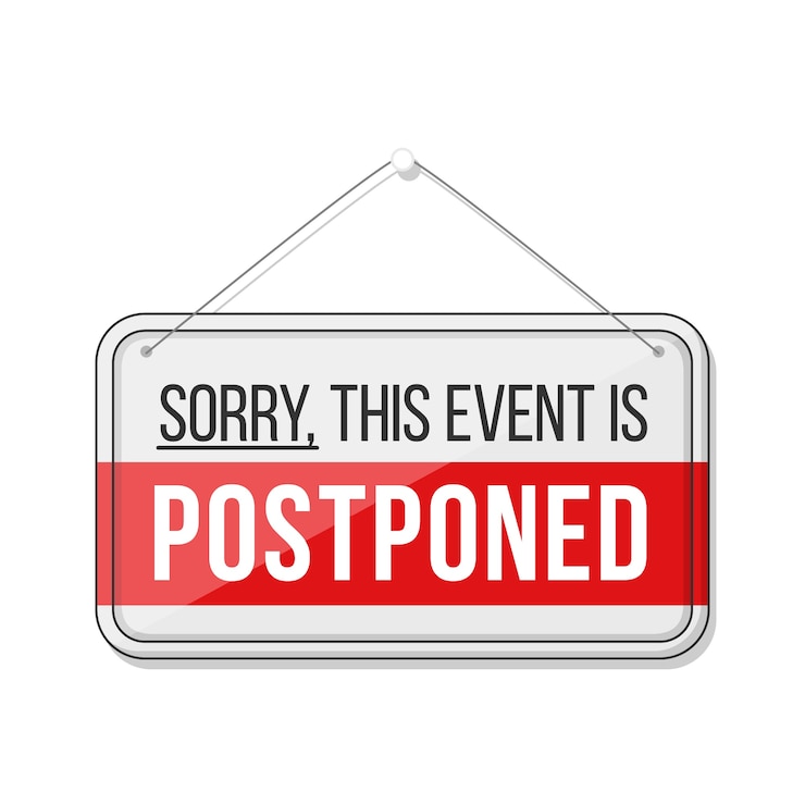 Free Vector postponed sign concept