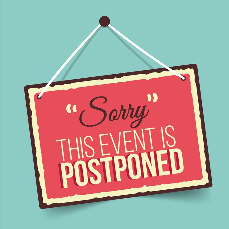 Free Vector postponed sign