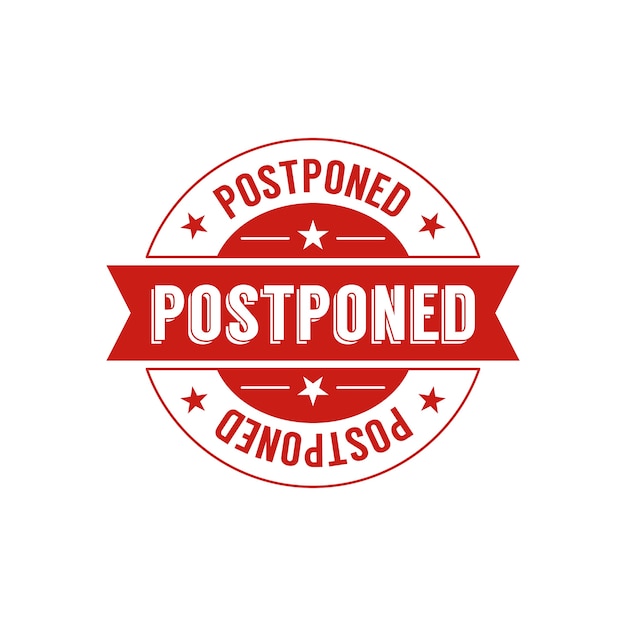 Postponed stamp sign