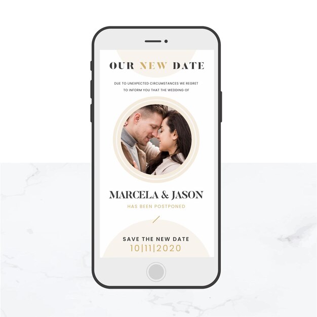 postponed wedding announcement