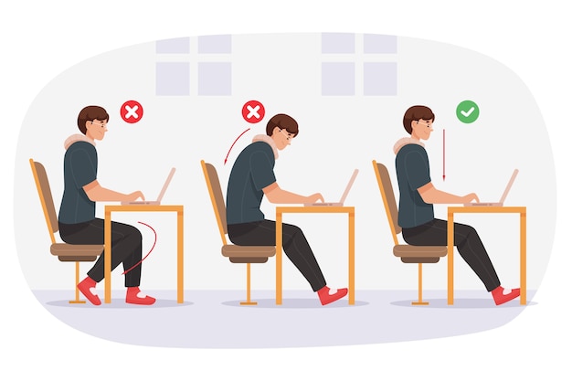 Posture correction infographics