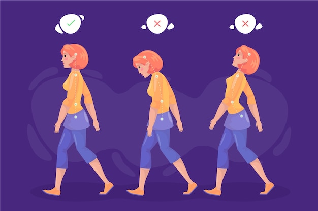 Posture correction infographics