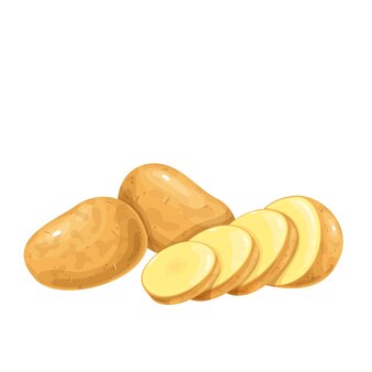 カワイイスタイルの楽しさと漫画のポテトが入ったポテトチップス ジャガイモシェフのイラスト プレミアムベクター カワイイスタイルの楽しさと漫画のポテトが入ったポテトチップス ジャガイモシェフのイラスト プレミアムベクター
