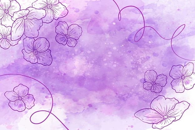 Free vector powder pastel wallpaper with botanical elements