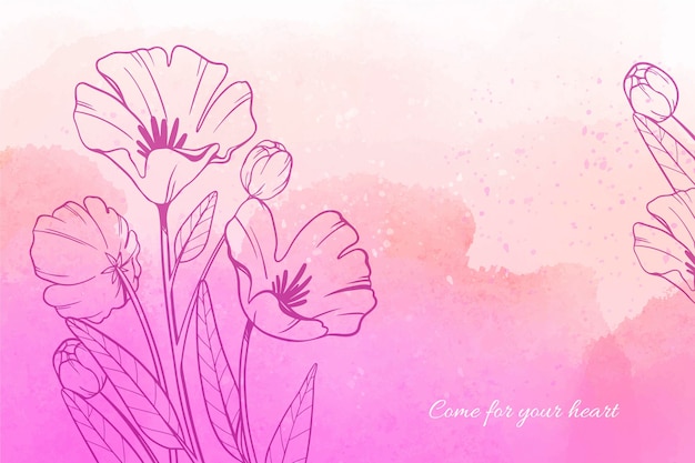 Free vector powder pastel with hand drawn elements background