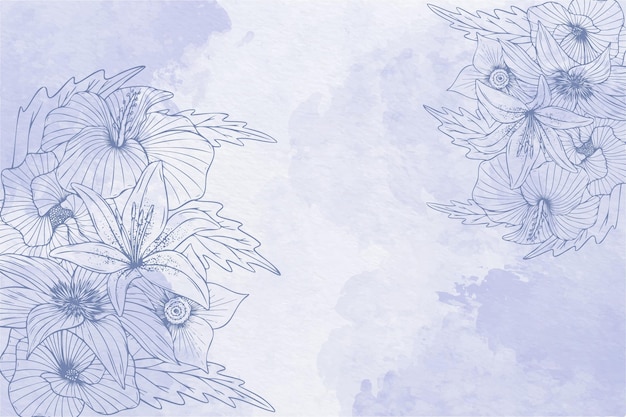 Powder pastel with hand drawn elements background