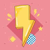 Free vector power ray retro style