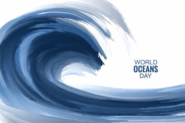 Free vector powerful blue ocean wave background