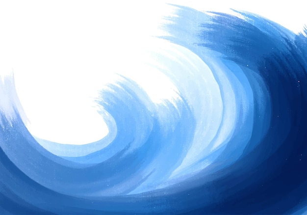 Бесплатное векторное изображение Мощный синий фон волны океана