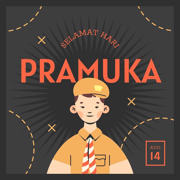 Free vector pramuka day illustration