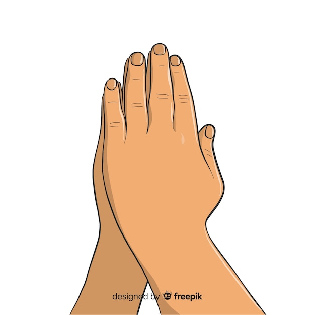 Free vector praying hands background