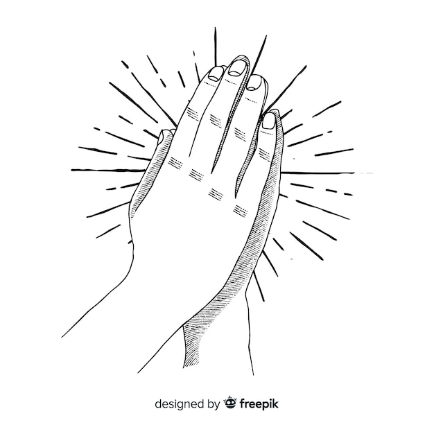 Free vector praying hands background