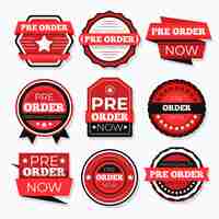 Free vector pre-order badge collection