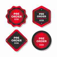 Free vector pre-order badge collection