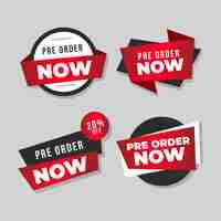 Free vector pre-order badge collection