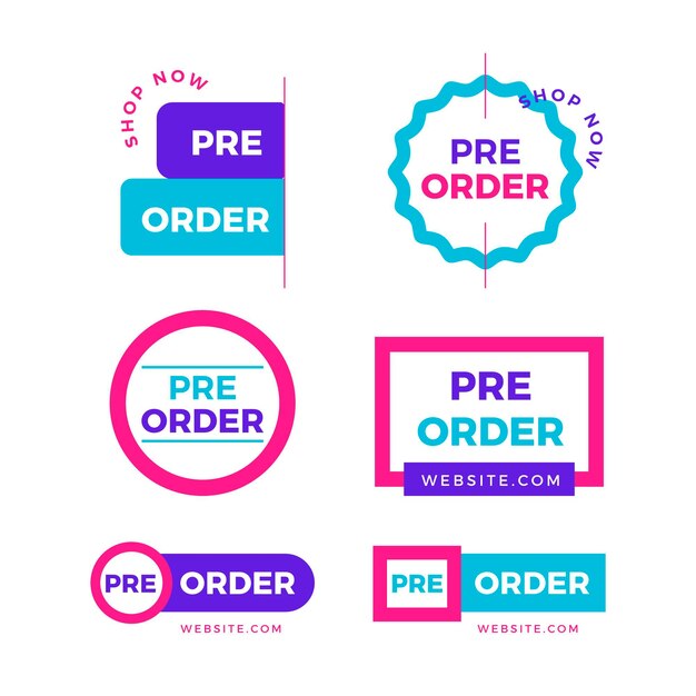 Pre-order badge collection