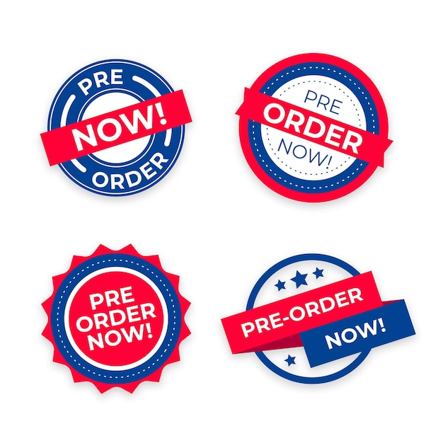 Free vector pre-order label collection