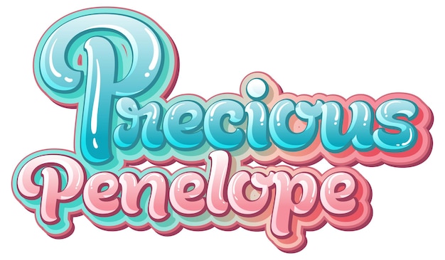 Дизайн текста логотипа Precious Penelope