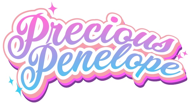 Free vector precious penelope logo text design