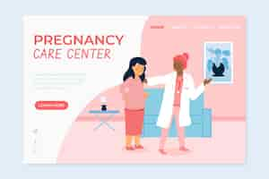 Free vector pregnancy consultation - landing page