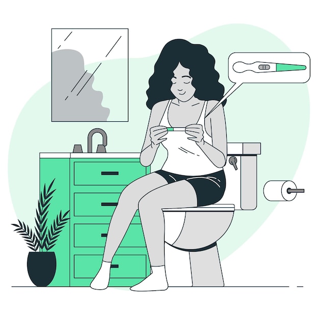 Pregnancy test concept illustration