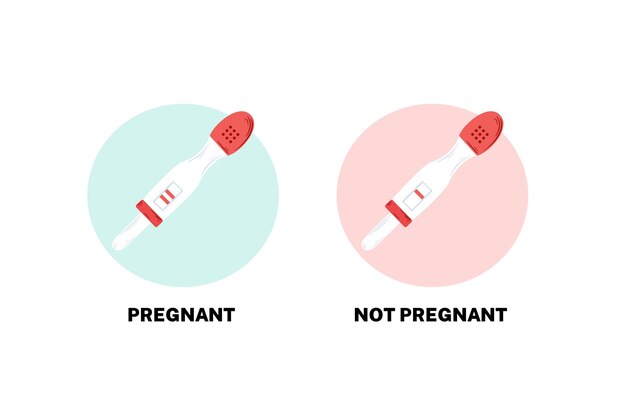 Pregnancy test illustration concept