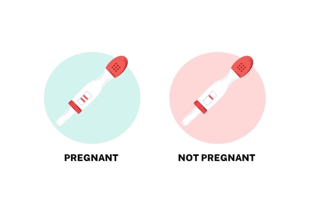 Pregnancy test illustration concept