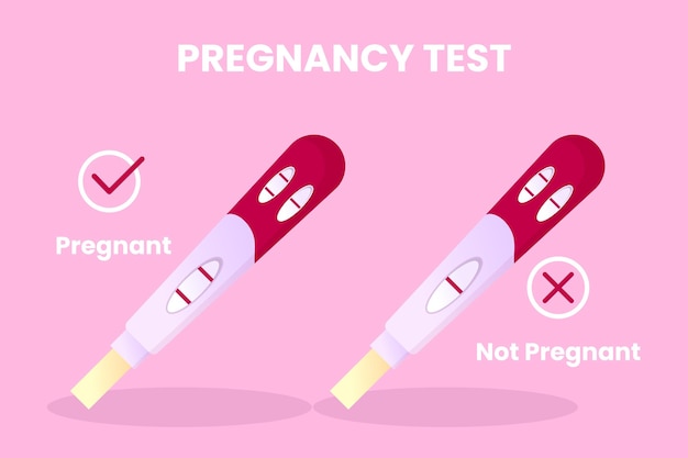 Pregnancy test illustration concept