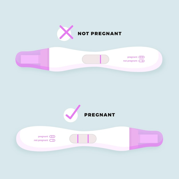 Pregnancy test illustration concept