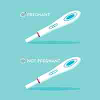 Free vector pregnancy test illustration concept