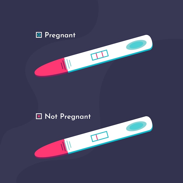 Free vector pregnancy test illustration concept