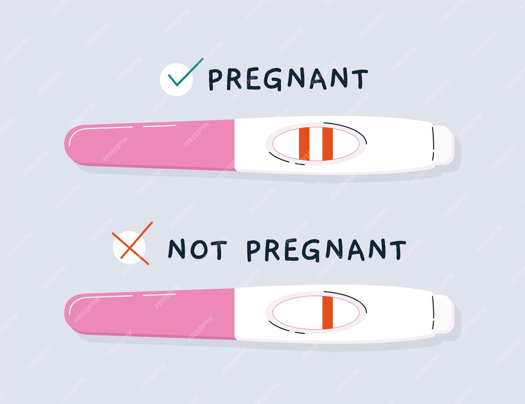 Free Vector Pregnancy test illustration concept Free Vector Pregnancy test illustration concept