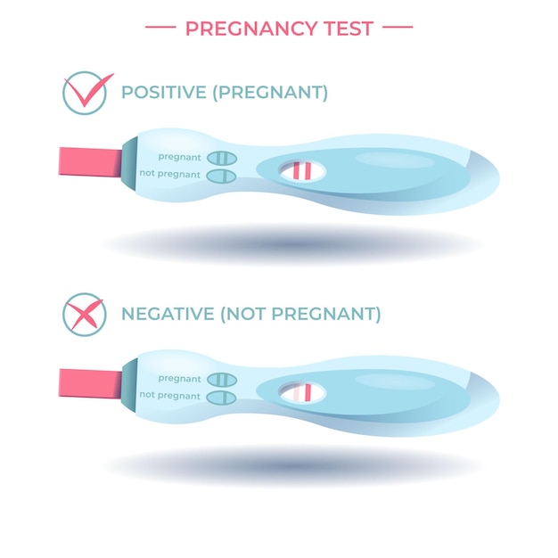 Концепция иллюстрации тест на беременность