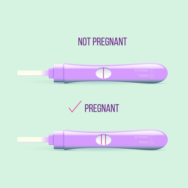Концепция иллюстрации тест на беременность