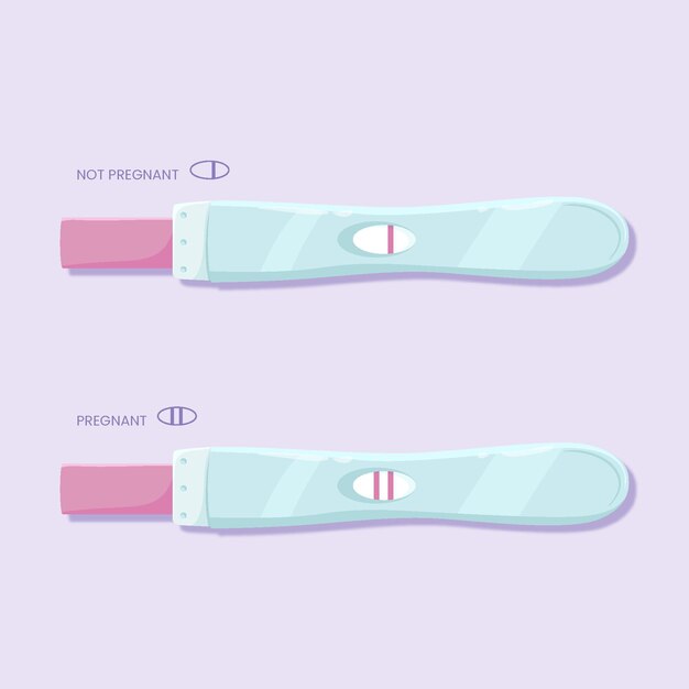 Pregnancy test illustration concept