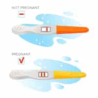 Free vector pregnancy test illustration concept