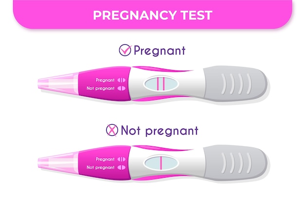 Free vector pregnancy test illustration concept