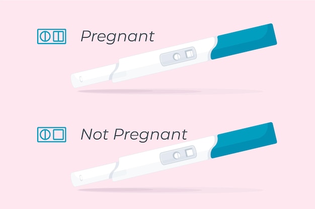 Pregnancy test illustration concept