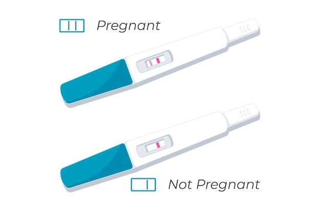 Free vector pregnancy test illustration concept