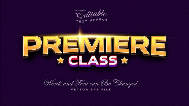 Текстовый эффект premiere class