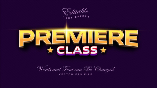 Текстовый эффект Premiere Class