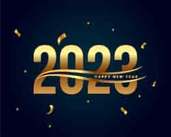 Free vector premium 2023 lettering for new year greeting banner