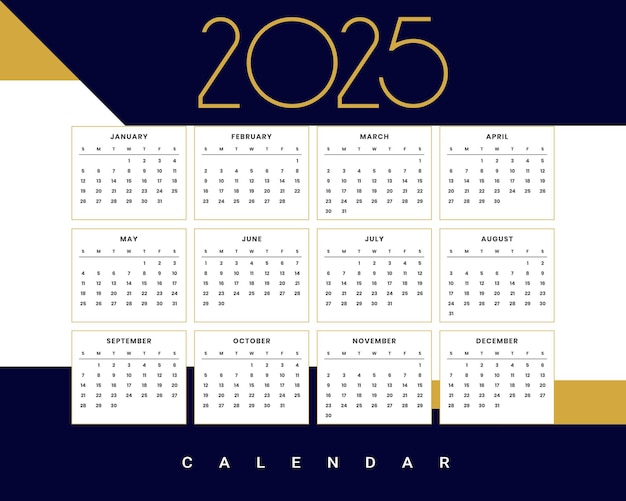 2025 Business Desk Calendar Vectors & Illustrations for Free Download
